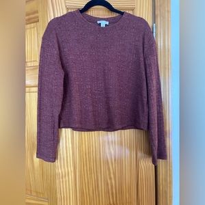 Rust topshop cropped lightweight sweater